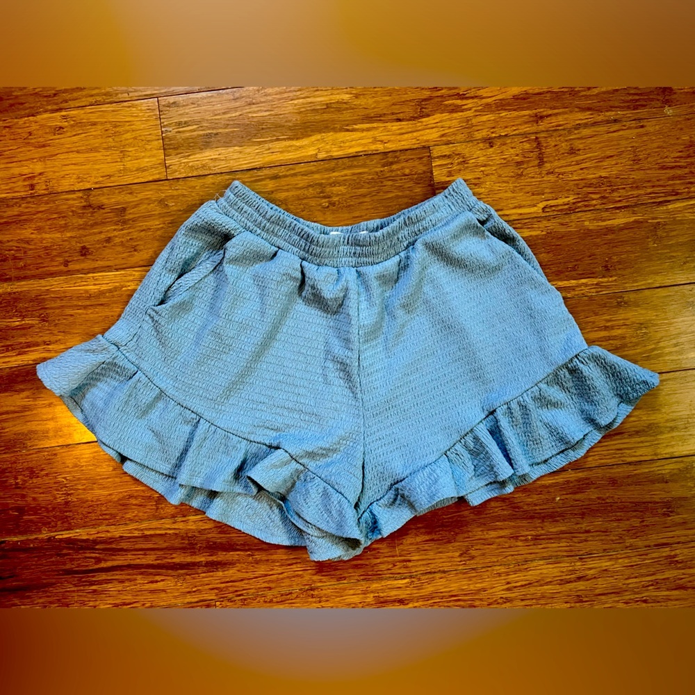Nectar Clothing | Light Blue Linen Pocketed Shorts | Small